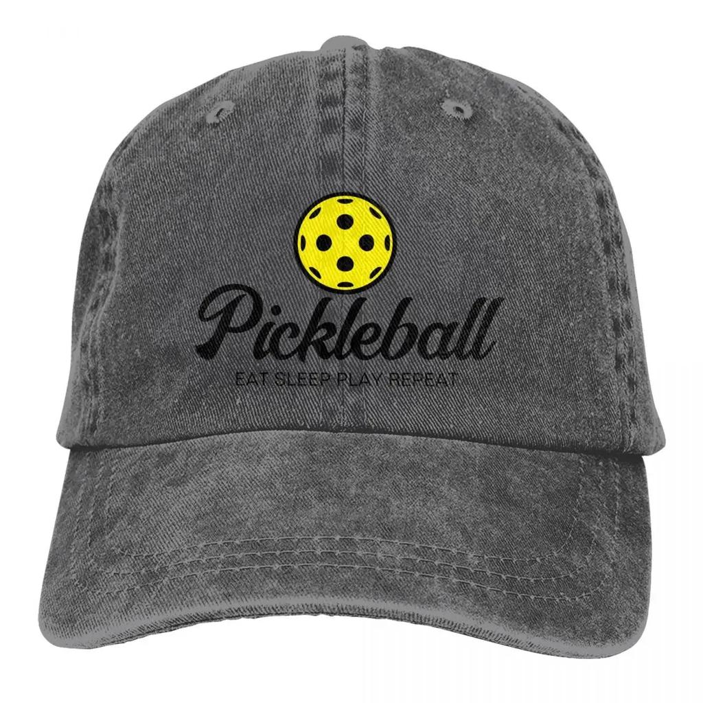 Pickleball Lover Enthusiasts Baseball Cap Merch Fashion Distressed Denim Racket Paddle Sport Headwear Men Summer Hats Cap
