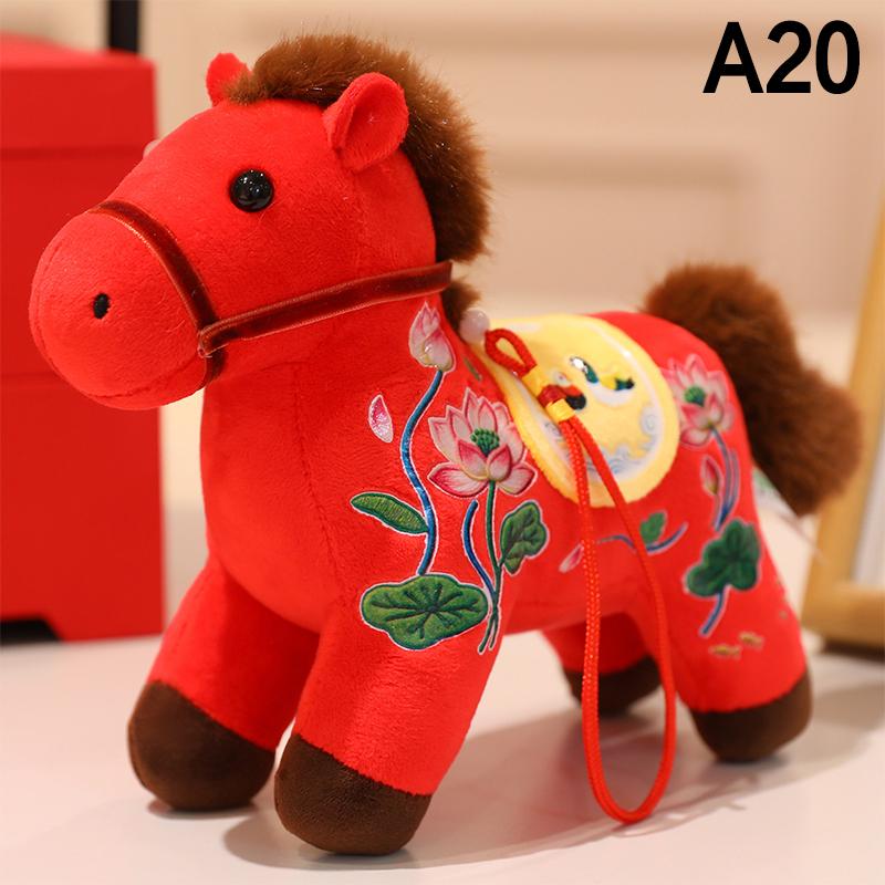 Horse Key Chain Mini Horse Pendant Keychain Plush Toy Horse Gift Set For Good Luck Home Decor Cute Chinese Zodiac Ornament