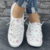 Women'S Floral Sneakers, Fashion Low-Top Casual Sports Shoes, Versatile for All Seasons Lightweight And Comfortable