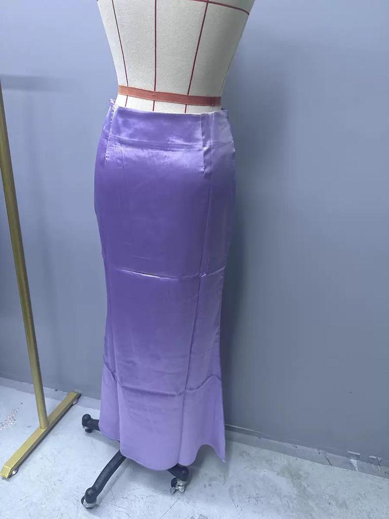 Satin Midi Mermaid Skirt - New Autumn Colors
