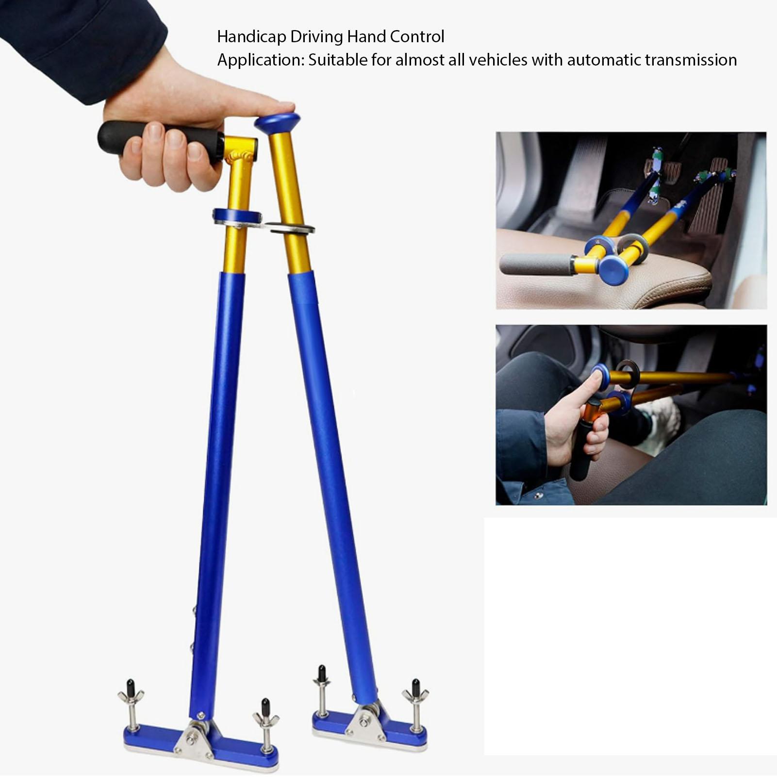 Handicap Driving Hand Control Disabled Driver Hand Control Easy To Install for Automatic  Vehicle blu