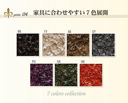 IKEHIKO Rug, 4-Tatami Size, Solid Shaggy Texture, Available In Large Orange, Approx. 200 X 300 Cm, Compatible with Heated Carpets, #3952239