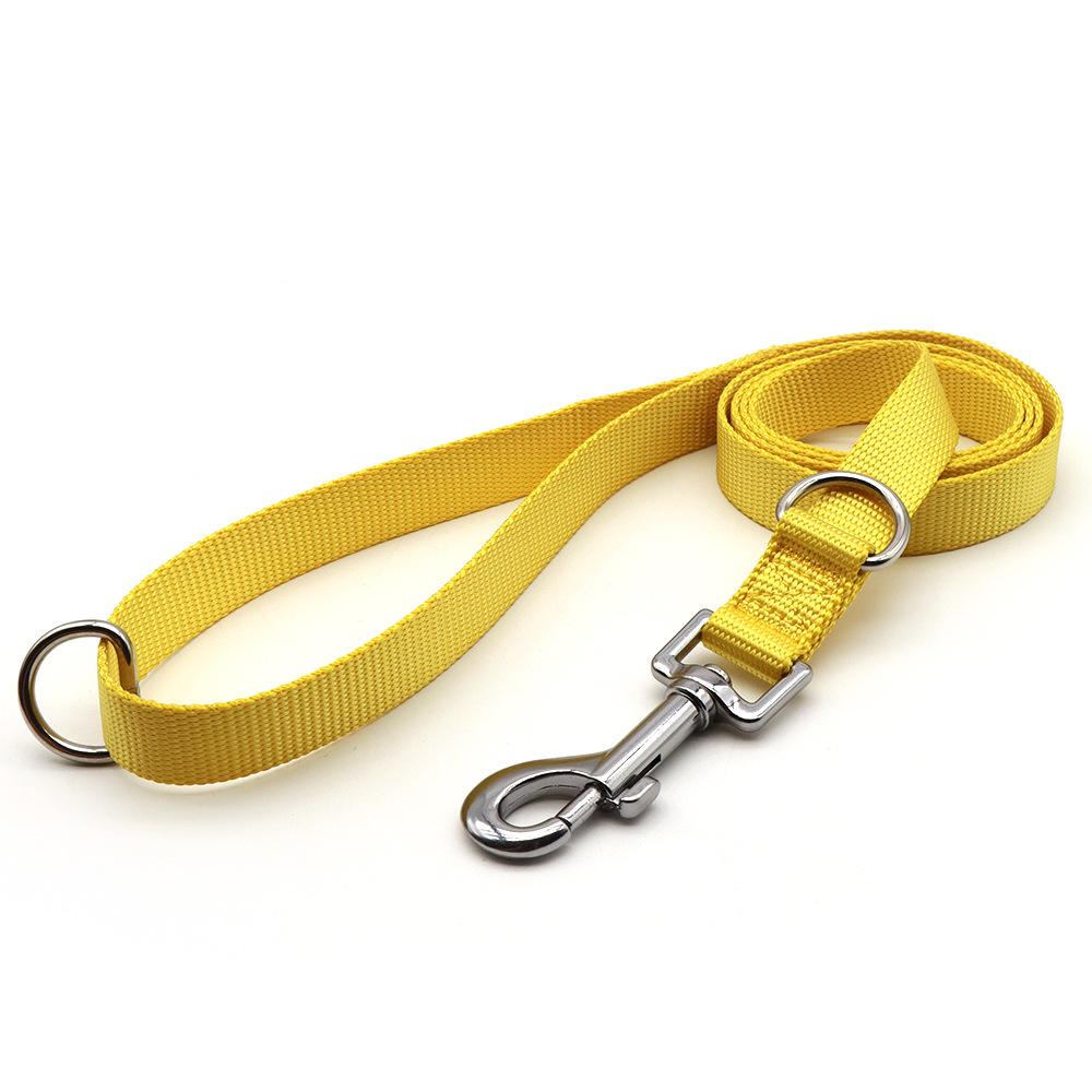 Macaron Color Nylon Pet Supplies with Double D Buckle for Dog Training Adjustable Dog Walking Collar Leash Set