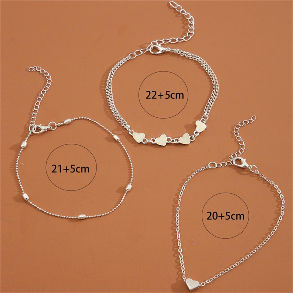 Simple Heart Female Anklets Barefoot Crochet Sandals Foot Jewelry Leg New Anklets On Foot Ankle Bracelets For Women Leg Chain