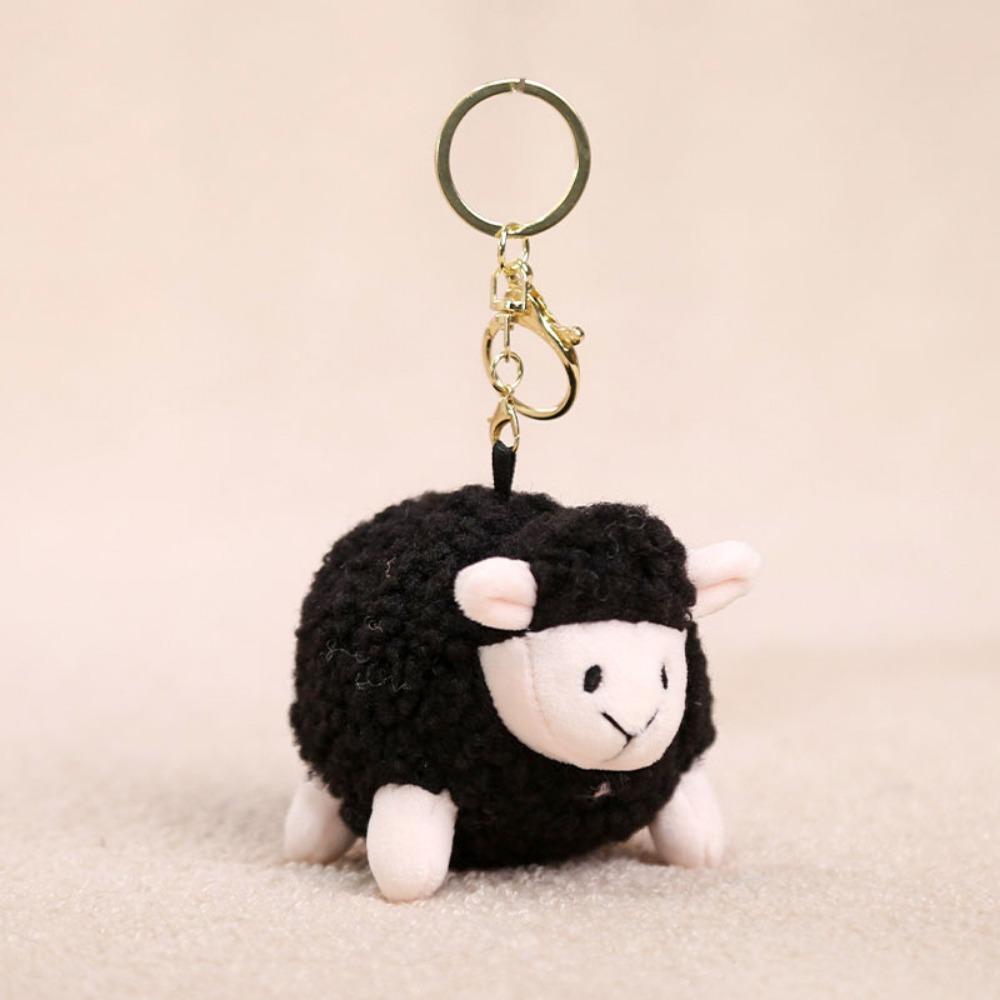 Lifelike Lamb Plush Keychain Plush Chubby Lamb Plush Toy Stuffed Animal Keyring  Bag Decoration