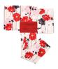 Yukata Set Junior Retro B Change Weave 2-teiliges Set Heiko Mädchen Nostalgisches Mädchen [KYOETSU] (Yukata, Obi) (7. Kamelie, 140cm)
