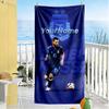 Messi Customize Text Beach Towel Super Soft & Absorbent Perfect for Traveling Yoga Camping and Swimming