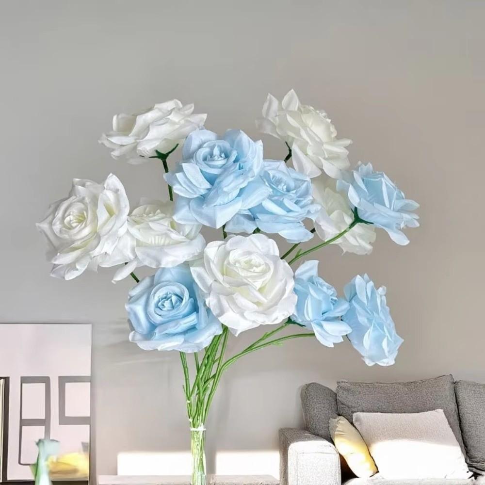 Vintage Simulated Rose Bouquet 3 Heads Artificial Flowers Flower Bouquet  Photography Props