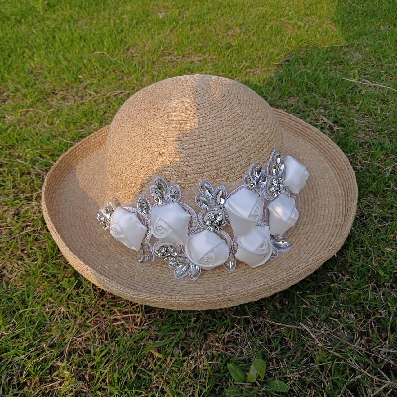 Женская соломенная шляпа из рафии, женская богемная соломенная шляпа, женская отпускная шляпа от солнца, пляжная летняя отпускная джазовая шляпа, панамская шляпа от солнца M56cm-58cm