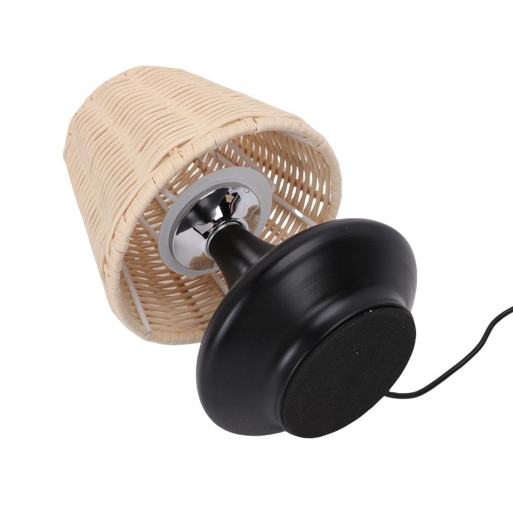 Bambusoidea Woven Rattan Table Lamp Handmade Wicker Nightstand Lamp  Living Room
