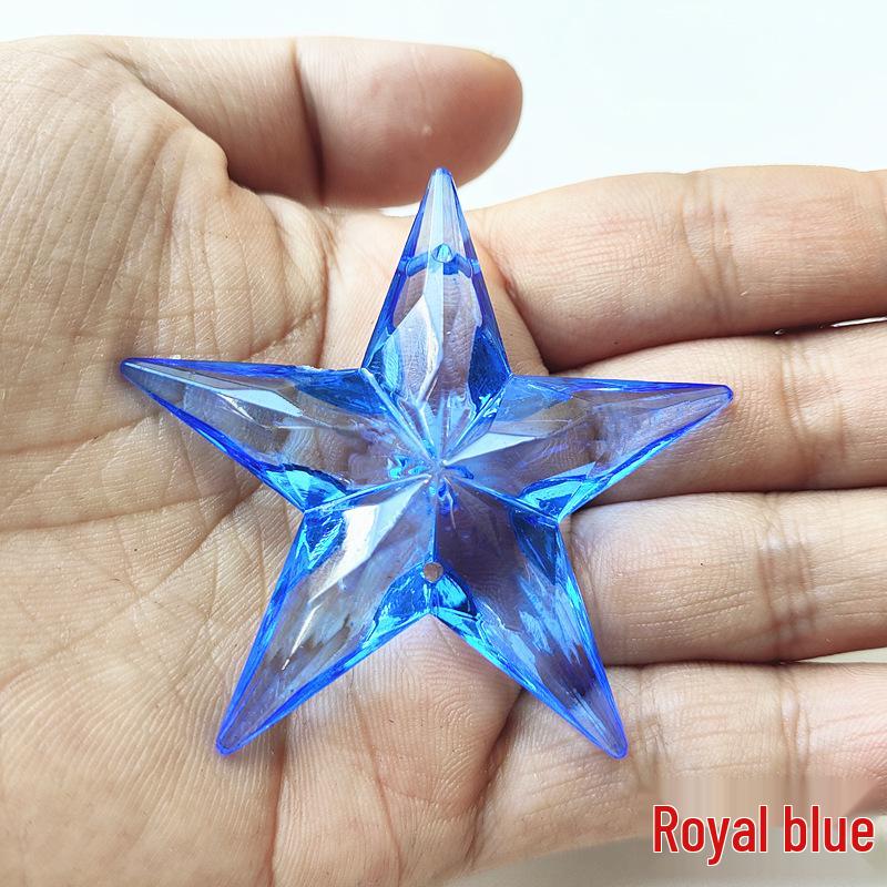 Acrylic 56MM Five-Pointed Star Pendant for DIY Wedding or Christmas Decor