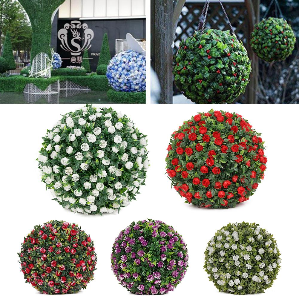 1 Stück 20cm/25cm Rose Künstliche Blumenkugeln Hochzeit Römische Säule Wegweiser Dekorationen Geburtstagsfeier Schöner Strauß