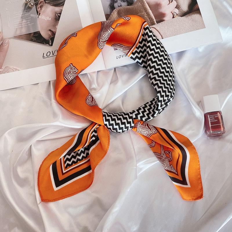 

Шелковый шарф женский сезонный декоративный шарф весенний универсальный профессиональный шелковый шарф 70 см маленький квадратный шарф about 68-70cm