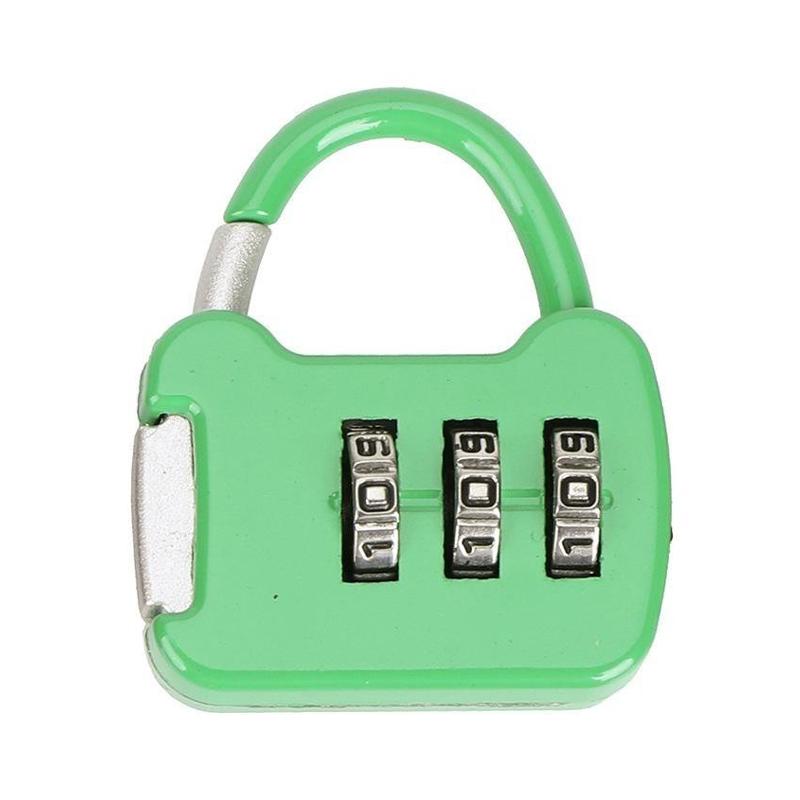 3 Digit Combination Padlock Zinc Alloy Mini Password Lock Colorful Anti Theft Lock For Luggage Gym Locker Cabinet