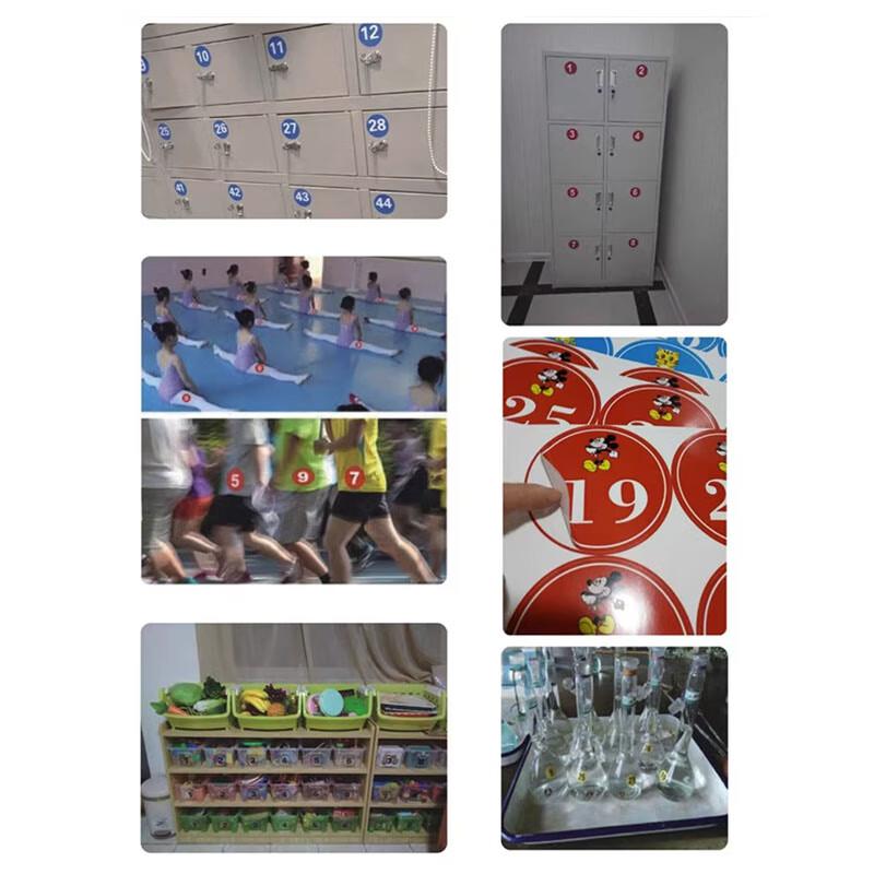 Guanfeng 1.5cm Round PVC Self-Adhesive Number Stickers