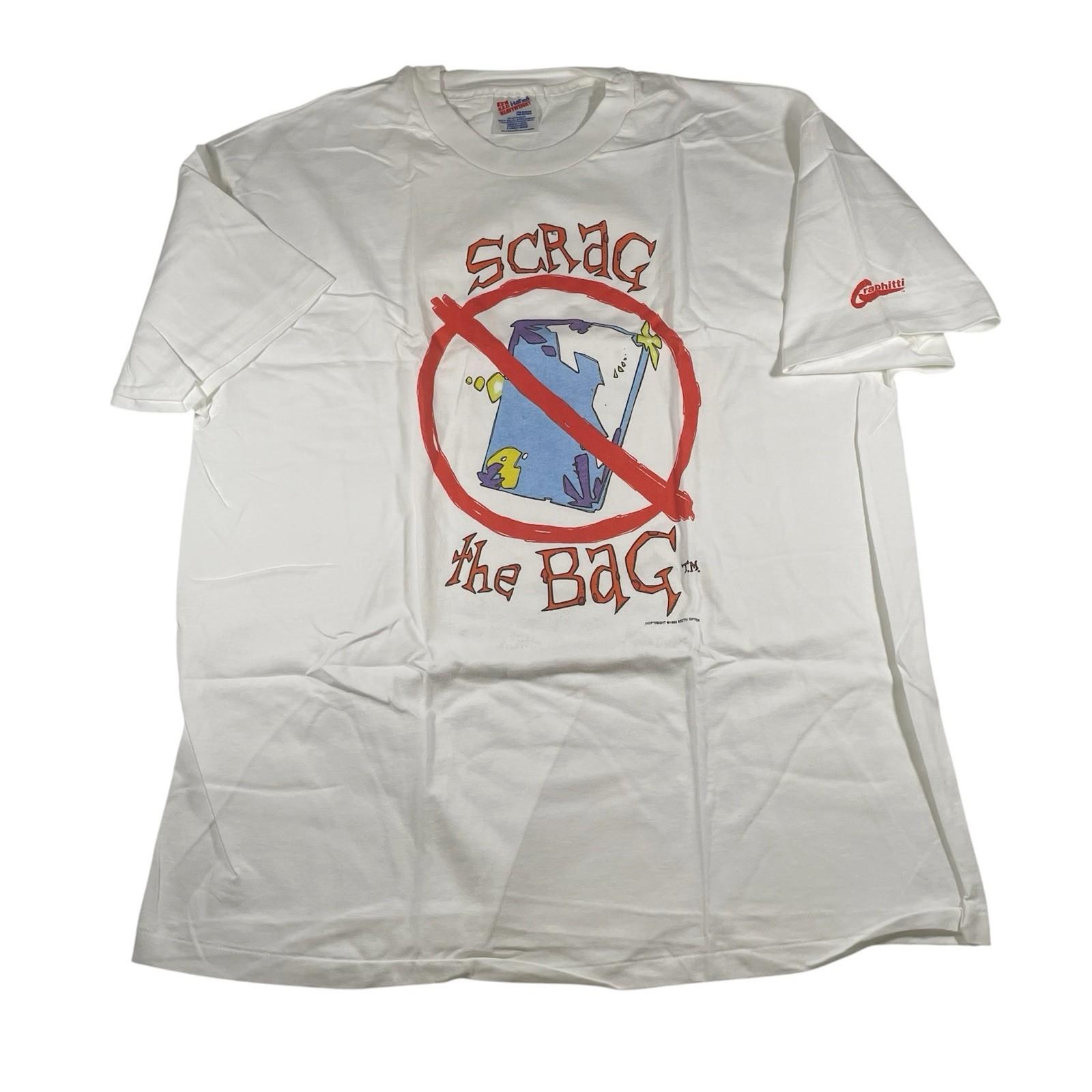 Vtg 90s Graphitti Scrag The Bag T XL 1993 Keith Giffen Comic Book Hanes Unisex T-Shirt M