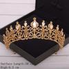 Corona Nuziale Accessori per Capelli Matrimonio d'Oro Strass di Cristallo Tiara e Corone da Sposa Accessorio per Capelli Diadema Ornamento per Capelli