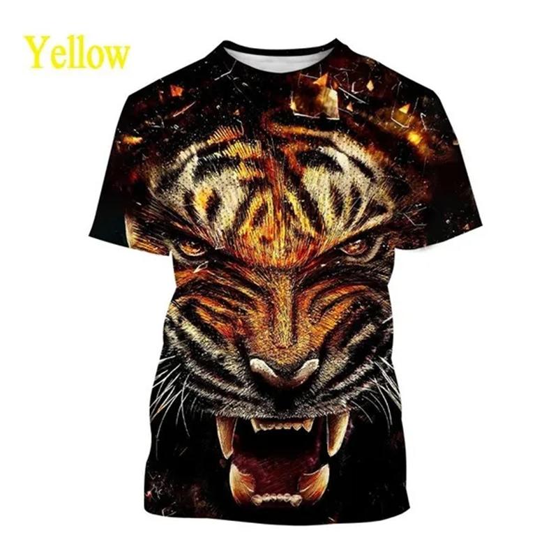 Tiger 3D T Shirt Men Women Summer Fashion Short Sleeve Printed Animal T-Shirt Cool Tops T-Shirts Unisex