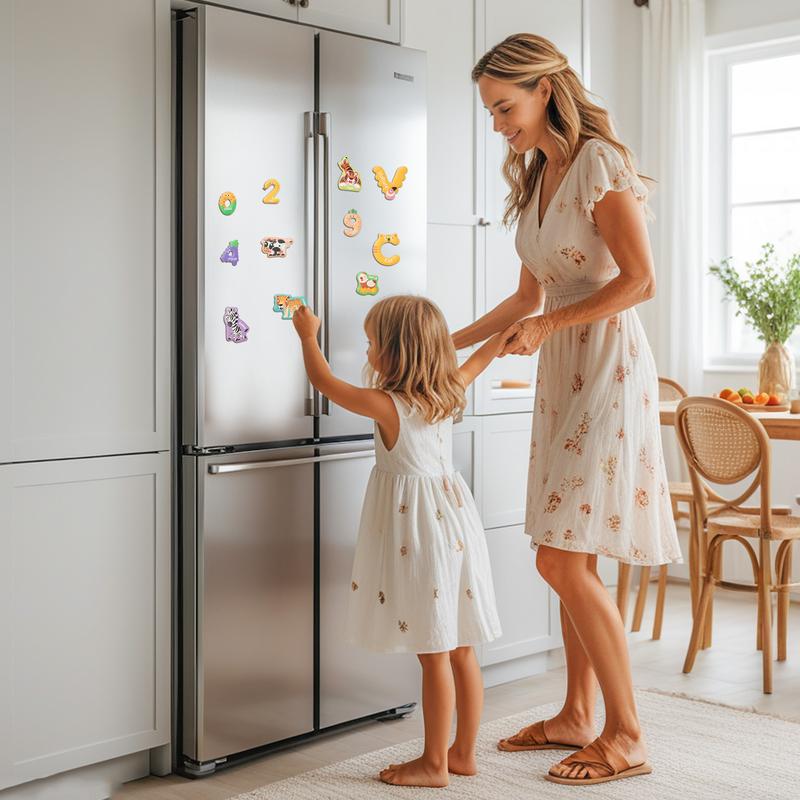 Non-Toxic Kids Paper Magnetic Paste Lowercase Letters Animal Puzzle Puzzle Fun Training Color Abnormity Sticker Game For Gifts