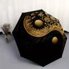 Yin Yang Harmony Decorative Wall Art Umbrella, Portable 3-Fold Compact Umbrella for Men & Women R118
