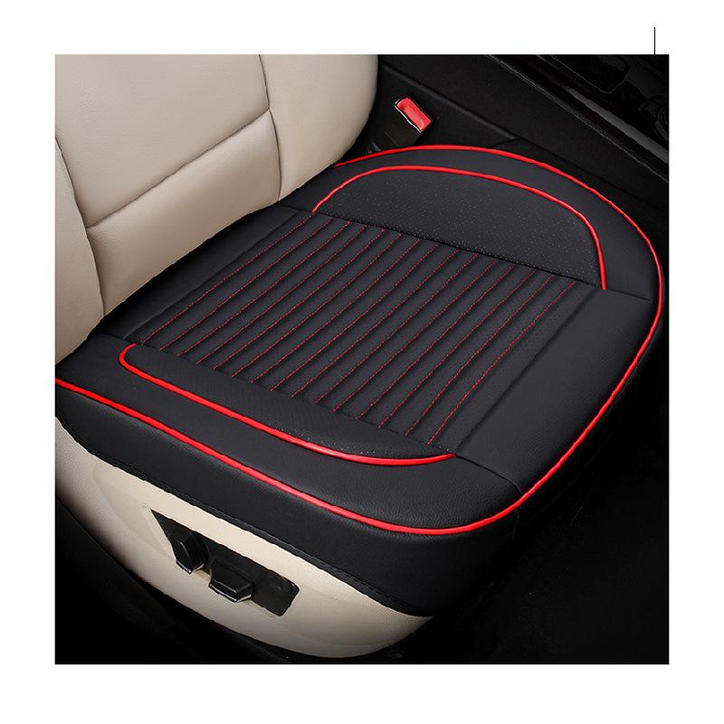 Universal Perforated Leather Car Seat Cushion, Breathable, All-Season, Full Surround, No Backrest, Single Piece
