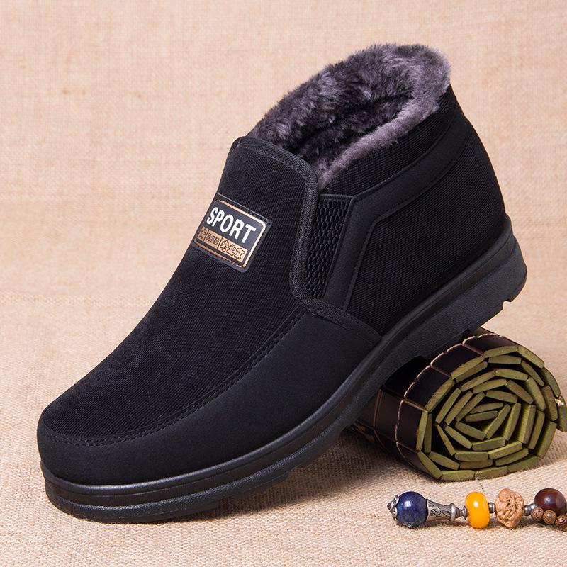 Winter Men Boots with Fur Warm Snow Women Boots Men Winter Work Casual Shoes Sneakers High Top Rubber Ankle Boots Plus Sizertg5