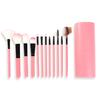 Hot Selling 12cs Professional Makeup Brush Set  Woman Vegan Hair Blue Pink Makeup Brush Set