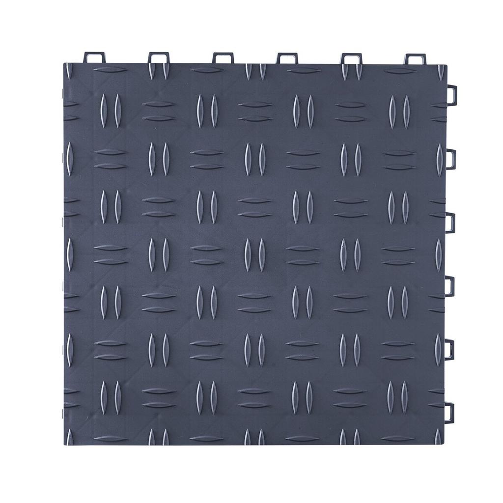 Garage Tiles Interlocking, 12 X 12 X 0.53 Inch 25 Pack Garage Floor Covering Tiles, Non-Slip Double-Sided Texture Garage Flooring Tiles, for Garages,