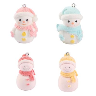 DIY Schlüsselanhänger Anhänger 3D Cartoon Beflockter Schneemann Accessoire Einzigartiges Souvenir Geschenk