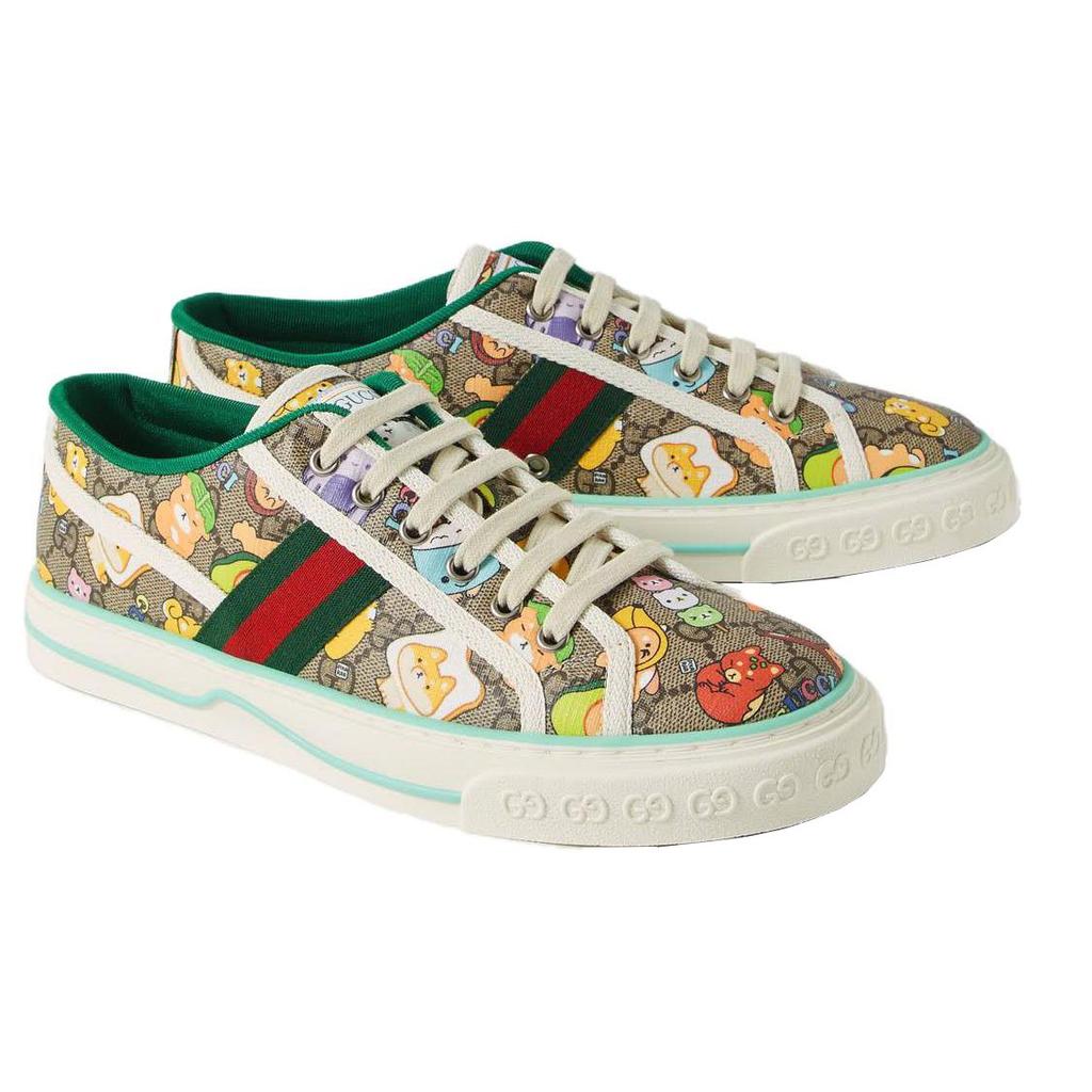Pikarar x GUCCI Tennis 1977 Scarpe da Skateboard alla Moda Donna Ebano 737503 FABOQ 8941
