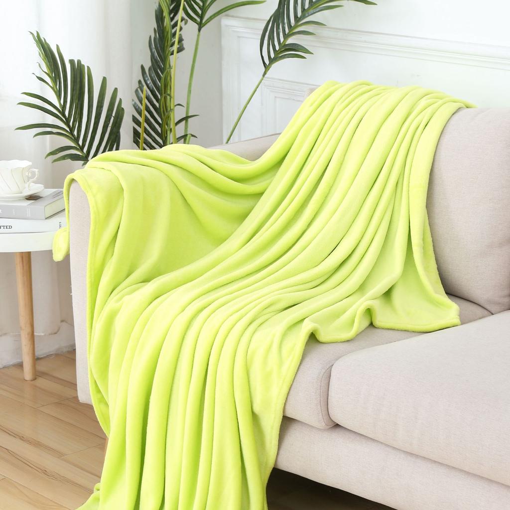 All-season Bedroom Throw Blanket Solid Color Flannel Soft and Comfortable Blanket Gift Air Conditioner Sofa Household Blanket