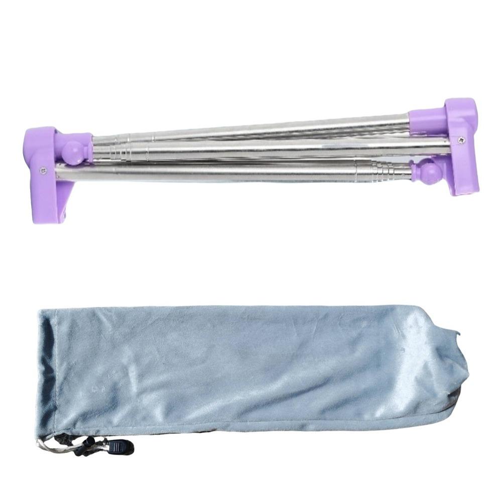 Stainless Steel Travel Garment Rack Adjustable Angle with Non Slip Feet Folding Clothes Rack Compact Space Saving
