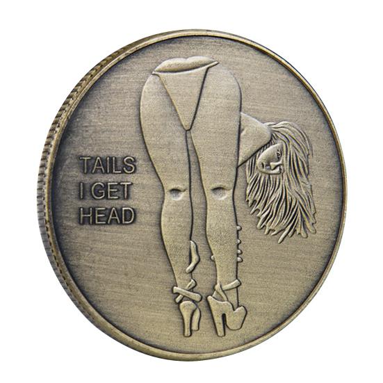 Moneda Desafío para Parejas Mujer Sexy Moneda de Doble Cara Coleccionable Ficha de Amor Moneda Desafío para Adultos Moneda Chica Afortunada para Hombres Mujeres Noche de Cita