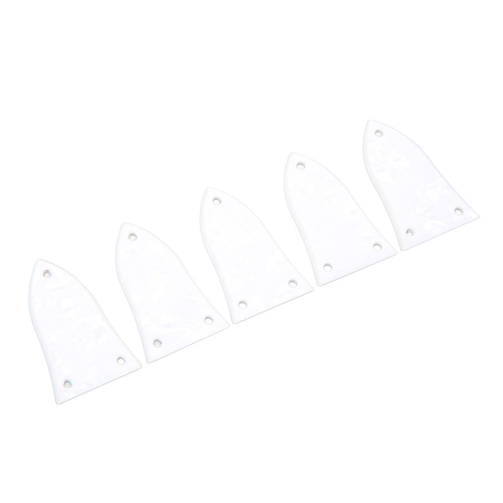 5Pcs White Guitar Truss Rod Cover Set 3 Hole Plastic Electric Guitar Bass Truss Rod Cover Plate Kit