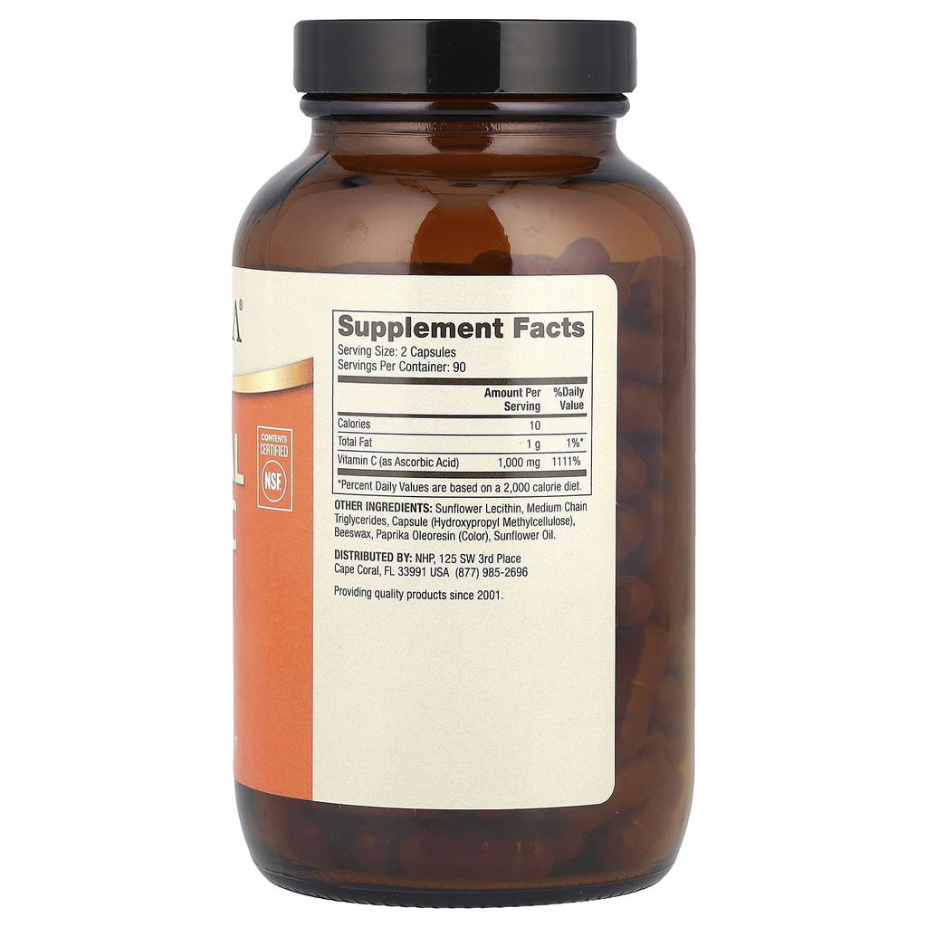 Dr. Mercola, liposomalna witamina C, 500 mg, 180 kapsułek