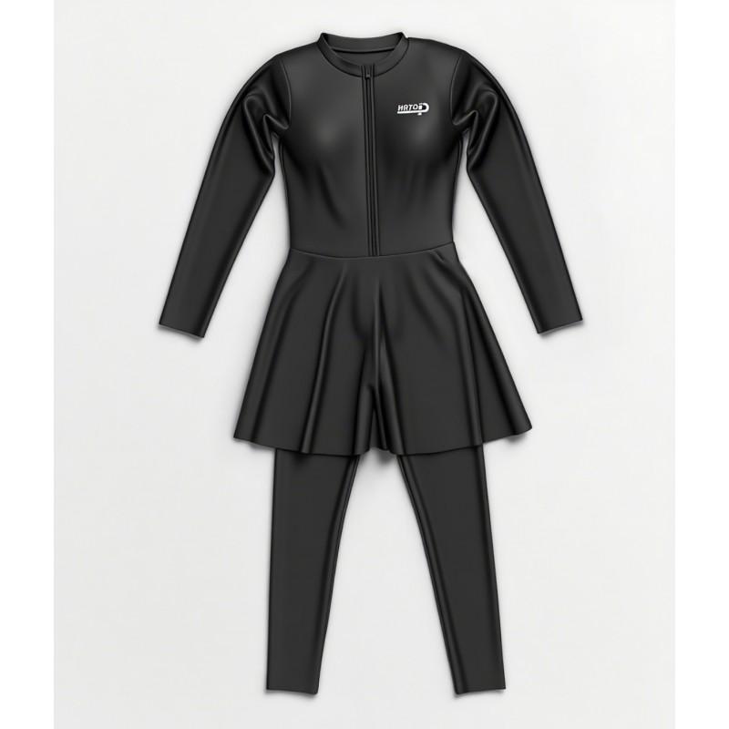 Womens Modest Full Coverage Long Sleeve Pants Swimsuit Swimming Snorkeling Beach Vacation