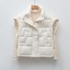 Stand Up Collar Down Vest Down Vest Sleeveless Down Jacket Women's Thick Warm Versatile Jacket Trend