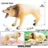 Cross-border Wild Animal Model: Prairie, Brown, Snow, Predator Wolves & Cub Educational Display Toy