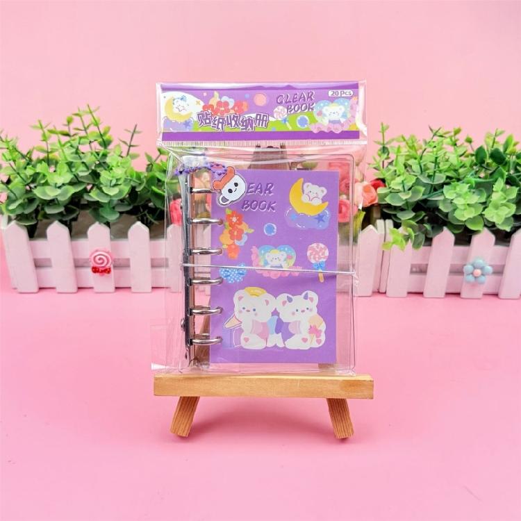 Creative Flip Top Sticker Book Anti Wrinkle Spirals Binding Stickers Collecting Book For Elementary Pupils Sticker Album