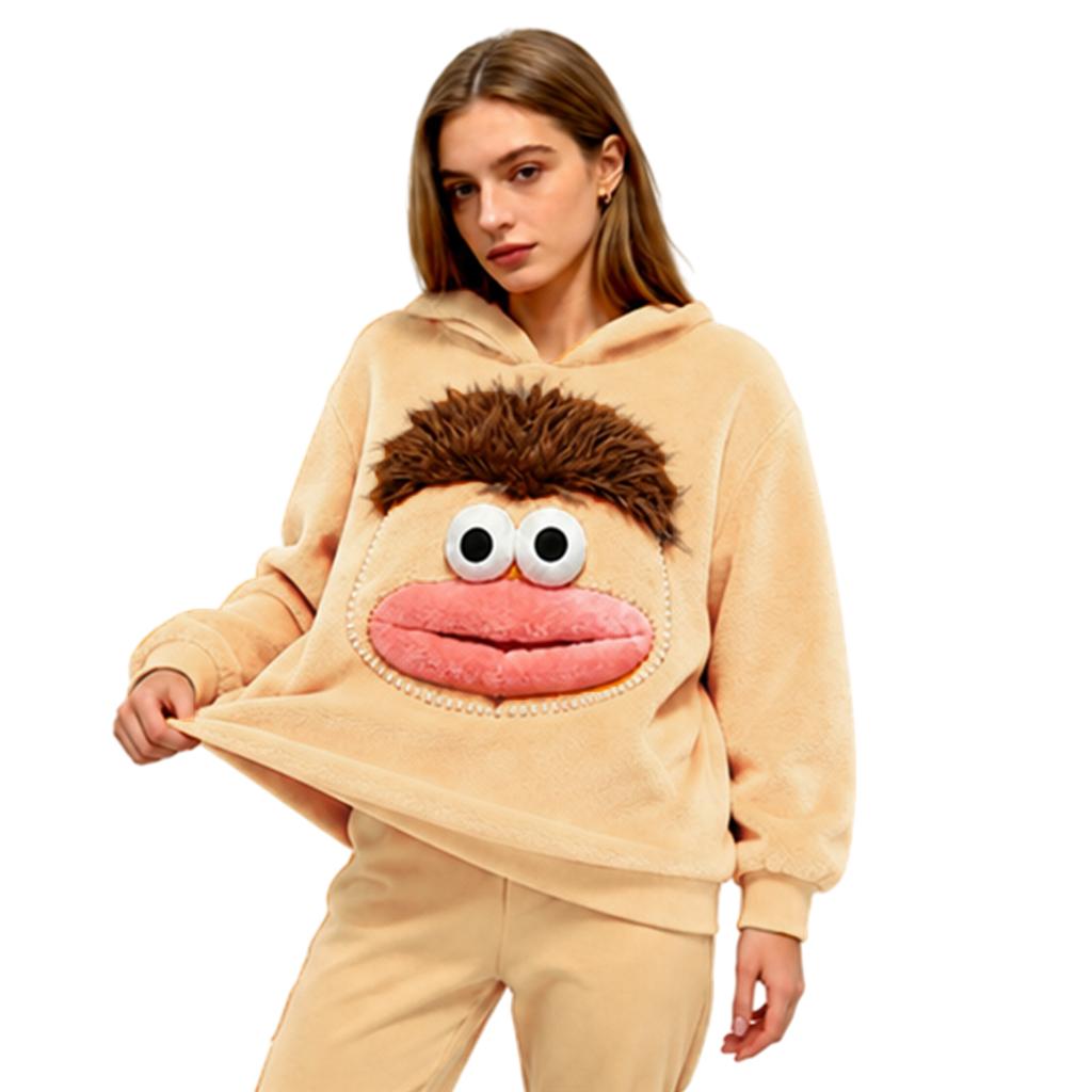 Adult Halloween Funny Hoodie Pajama Shirt - Quirky Sleepwear for Women and Men