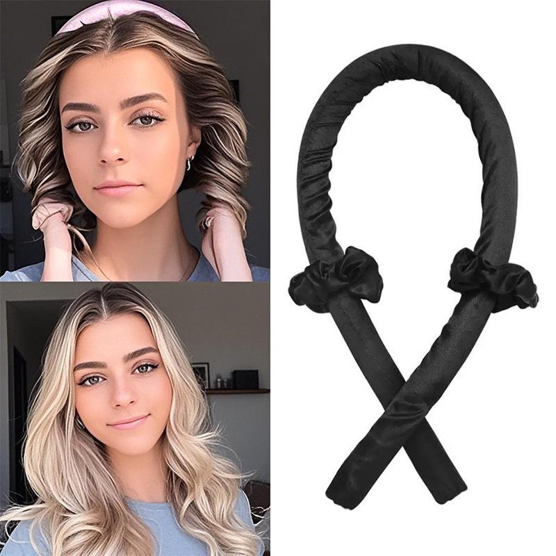 No hair damage Lazy sleep foam sponge curling iron Big wave hair band set No heat curling iron