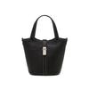DakS Black Leather Check Decoration Tote Bag S Dcba6e154bk