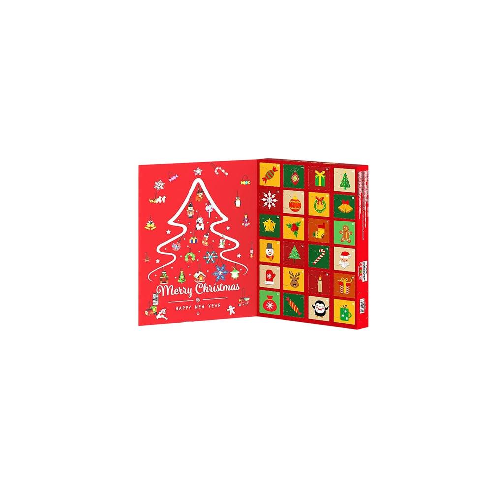 Christmas Advent Calendar for Kids 20 - Days Surprise Toys with 2D Pendant Decorations, Holiday Countdown Calendar Gift for Boys and Girls