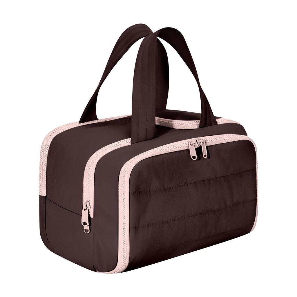 Elouva Toiletry Bag, Spacious Wide-Open Travel Cosmetic Bag With Hygienic Wet/Dry Separation & Bottle Design