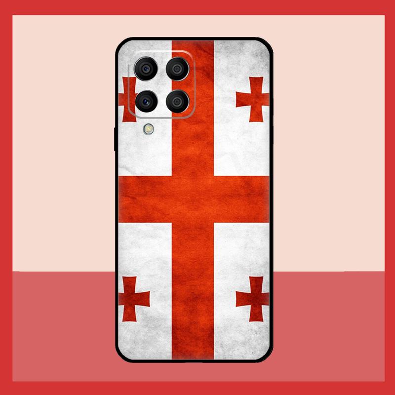 Georgia Grunge Flag Case For Samsung Galaxy M31 M21 M13 M33 M53 M15 M35 M55 M16 M36 M56 M12 M32 M52 M14 M34 M54