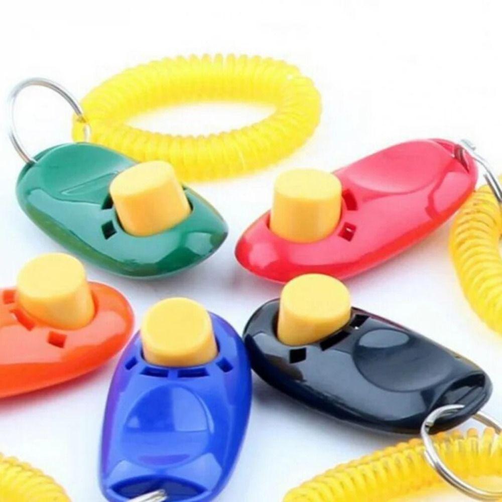 Multiple Colors Dog Clicker Toys Portable Pet Trainer Dog Whistle  Stop Barking Exercise
