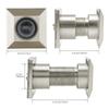 Solid Brass Square 28mm Door Peephole 220 Degree HD Optical Glass Lens Privacy Cover Heavy Duty Universal Fit for 42-54mm Door Thickness