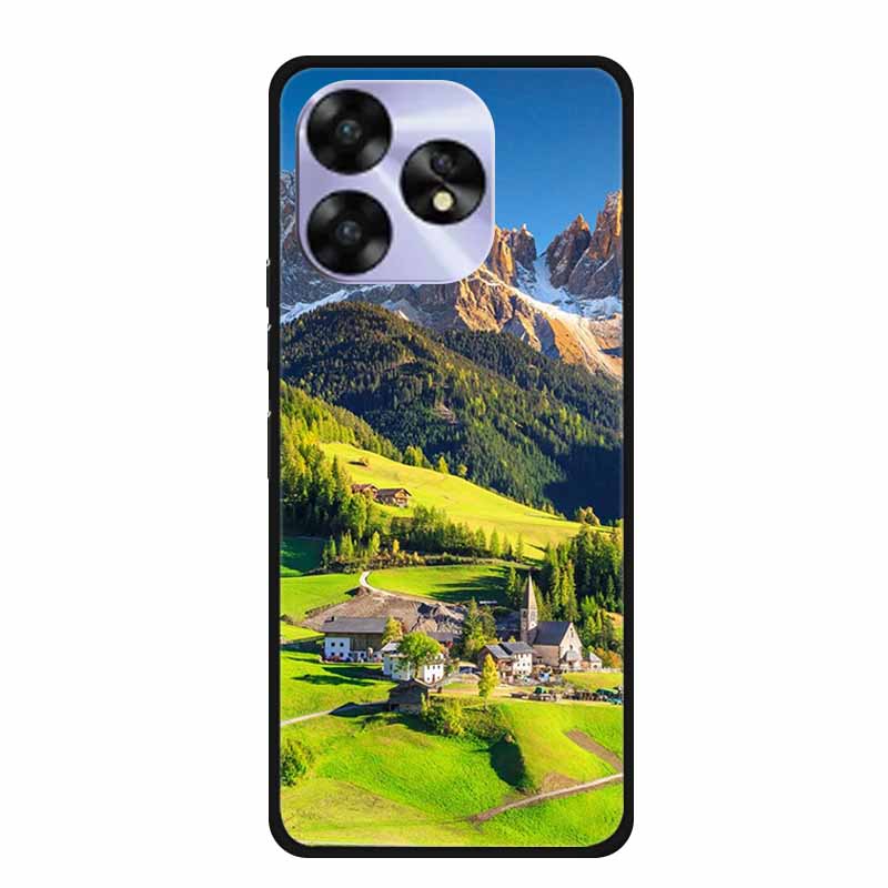 For Umidigi A15c A15 Case Painted Black Bumper TPU Soft Silicone Phone Cover For Umidigi A15 Cases A 15 15T Coque Funda Capa Cat