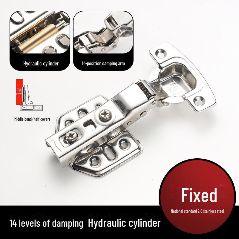 304 Stainless Steel Hydraulic Buffer Wardrobe Cabinet Door Folding Hinge