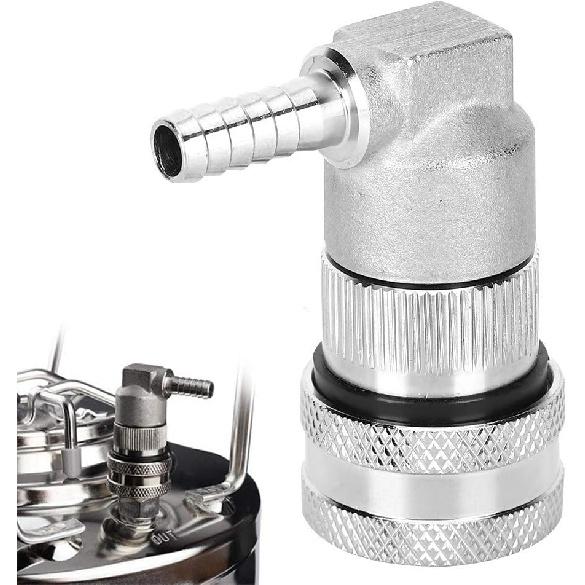 Keg Ball Lock Connector, Stainless Steel Ball Lock Keg Disconnect Quick Ball Lock Quick Connector Dispenser Beer Brewing Kegs Kegging Home Brew Corny